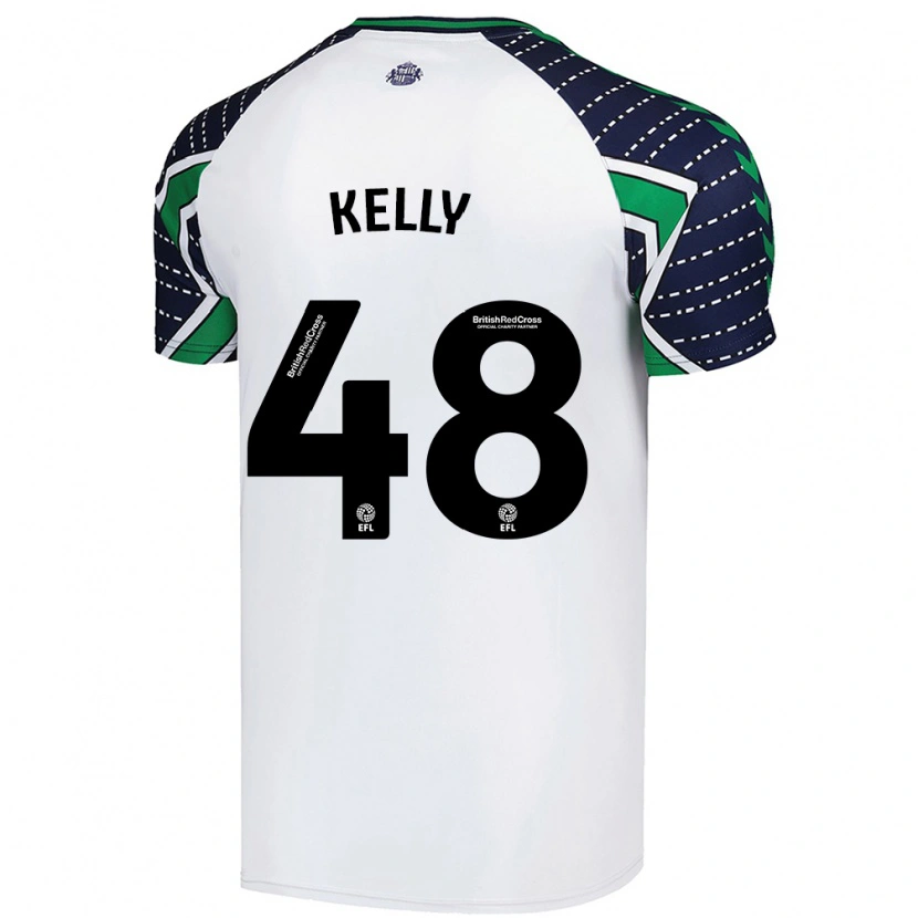 Danxen Niño Camiseta Caden Kelly #48 Blanco 2ª Equipación 2024/25 La Camisa