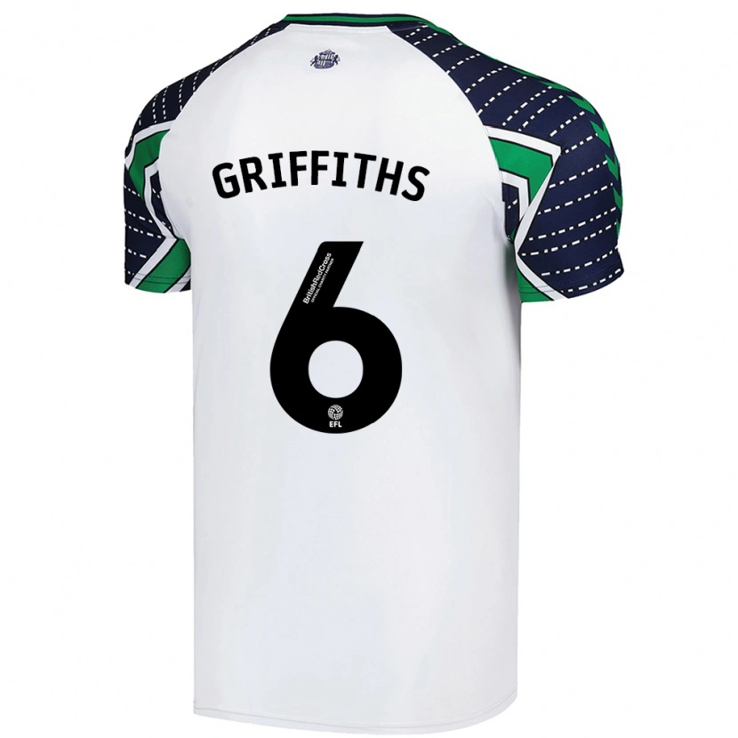 Danxen Niño Camiseta Louise Griffiths #6 Blanco 2ª Equipación 2024/25 La Camisa