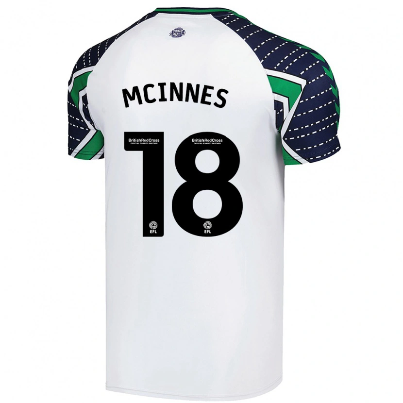 Danxen Niño Camiseta Libbi Mcinnes #18 Blanco 2ª Equipación 2024/25 La Camisa