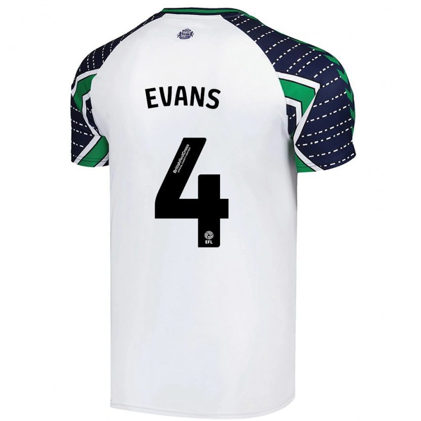 Danxen Niño Camiseta Corry Evans #4 Blanco 2ª Equipación 2024/25 La Camisa