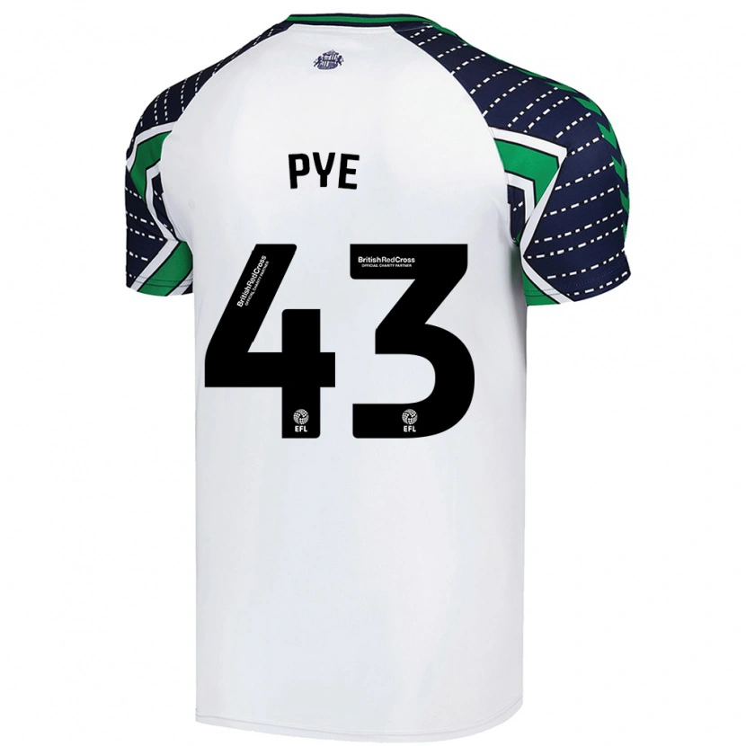 Danxen Niño Camiseta Connor Pye #43 Blanco 2ª Equipación 2024/25 La Camisa