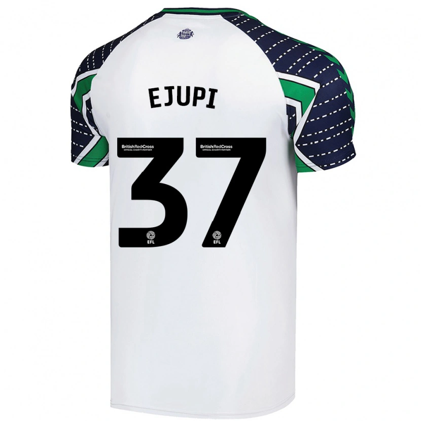 Danxen Niño Camiseta Elizabeta Ejupi #37 Blanco 2ª Equipación 2024/25 La Camisa