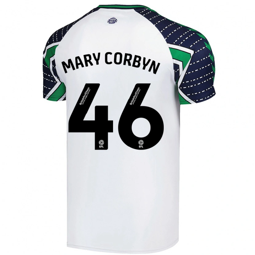 Danxen Niño Camiseta Mary Corbyn #46 Blanco 2ª Equipación 2024/25 La Camisa