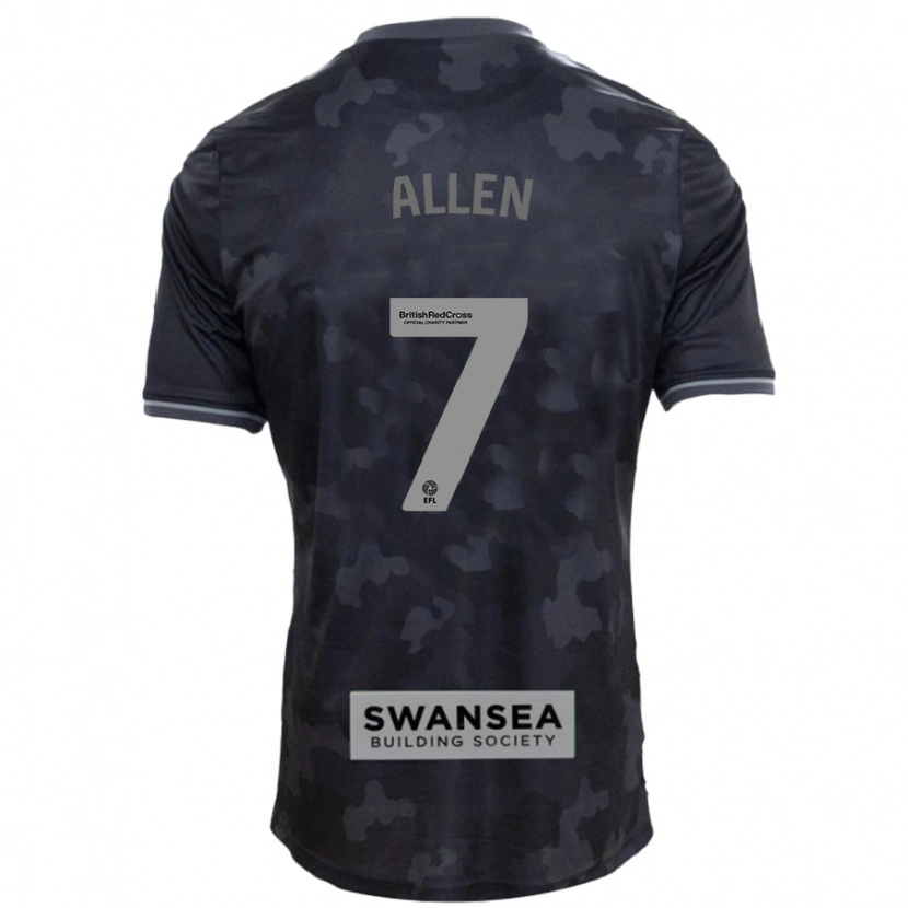 Danxen Niño Camiseta Joe Allen #7 Negro 2ª Equipación 2024/25 La Camisa