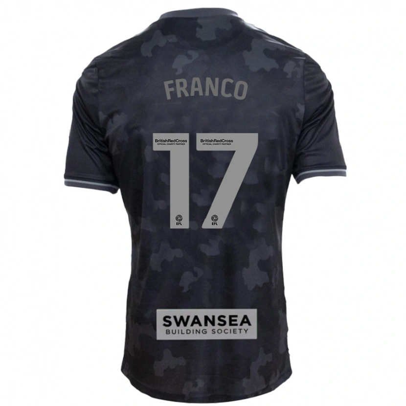 Danxen Niño Camiseta Gonçalo Franco #17 Negro 2ª Equipación 2024/25 La Camisa