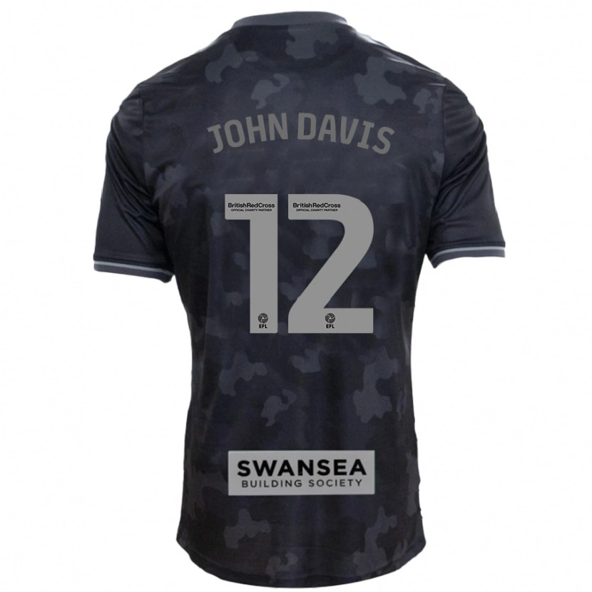 Danxen Niño Camiseta Stacey John-Davis #12 Negro 2ª Equipación 2024/25 La Camisa