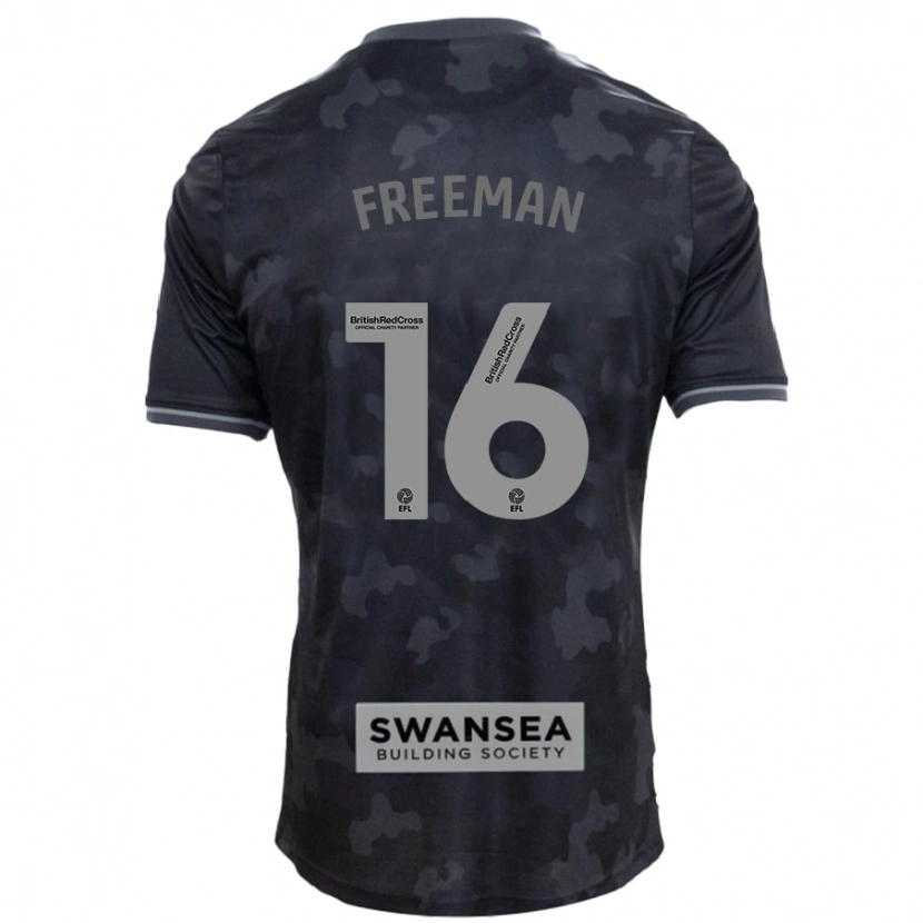 Danxen Niño Camiseta Emily Freeman #16 Negro 2ª Equipación 2024/25 La Camisa