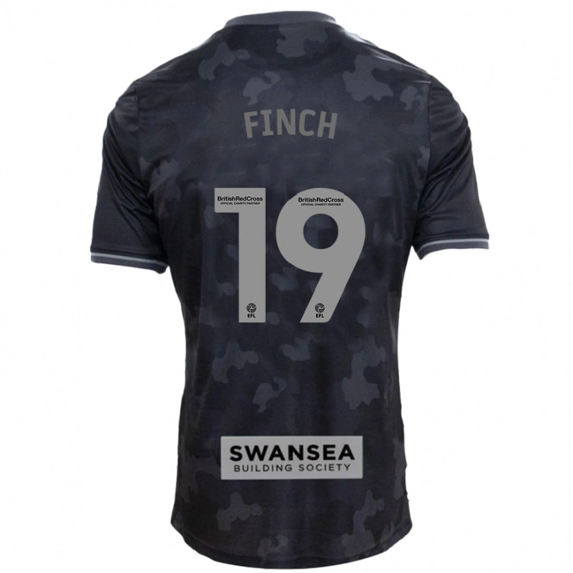 Danxen Niño Camiseta Lucy Finch #19 Negro 2ª Equipación 2024/25 La Camisa