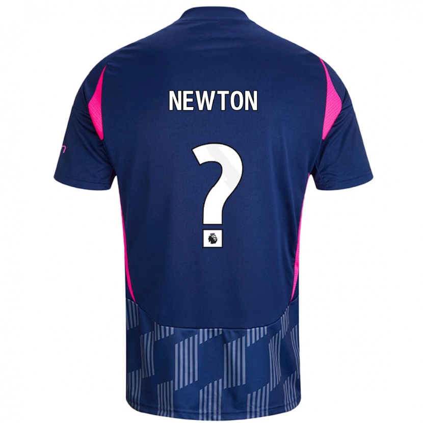 Danxen Niño Camiseta Jamie Newton #0 Azul Real Rosa 2ª Equipación 2024/25 La Camisa