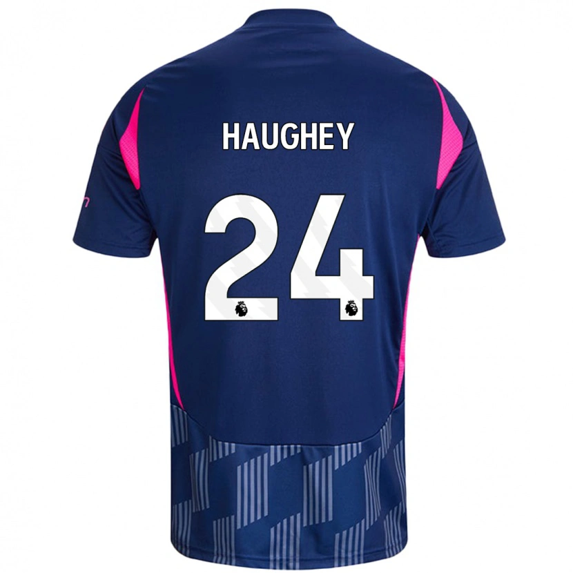 Danxen Niño Camiseta Ella Haughey #24 Azul Real Rosa 2ª Equipación 2024/25 La Camisa