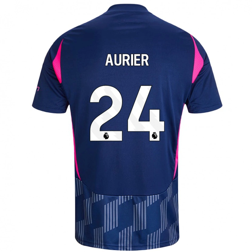 Danxen Niño Camiseta Serge Aurier #24 Azul Real Rosa 2ª Equipación 2024/25 La Camisa