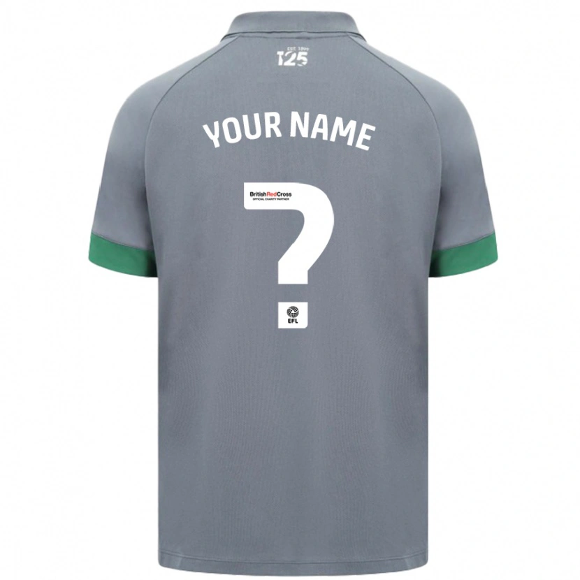 Danxen Niño Camiseta Su Nombre #0 Gris Oscuro 2ª Equipación 2024/25 La Camisa