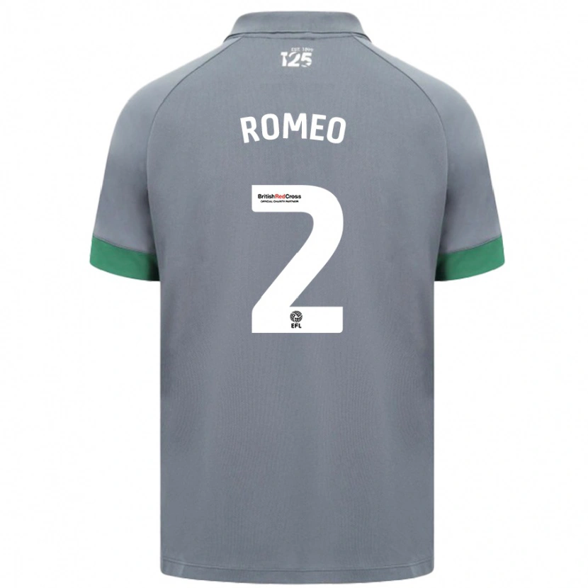 Danxen Niño Camiseta Mahlon Romeo #2 Gris Oscuro 2ª Equipación 2024/25 La Camisa