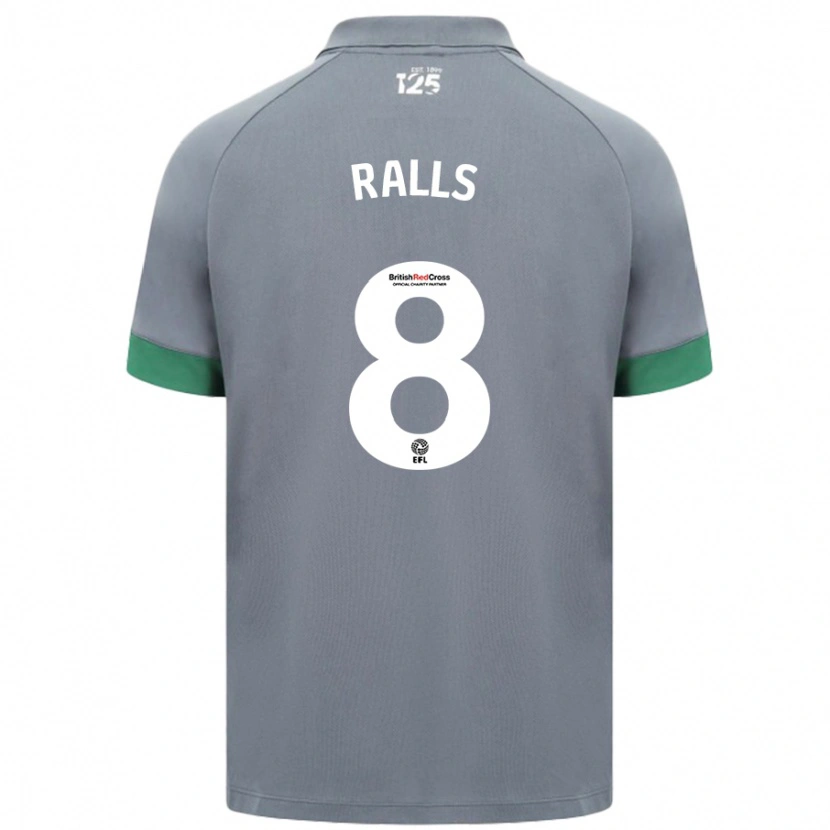 Danxen Niño Camiseta Joe Ralls #8 Gris Oscuro 2ª Equipación 2024/25 La Camisa