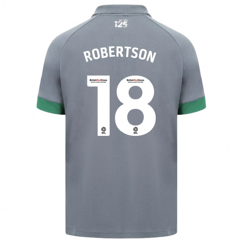 Danxen Niño Camiseta Alex Robertson #18 Gris Oscuro 2ª Equipación 2024/25 La Camisa