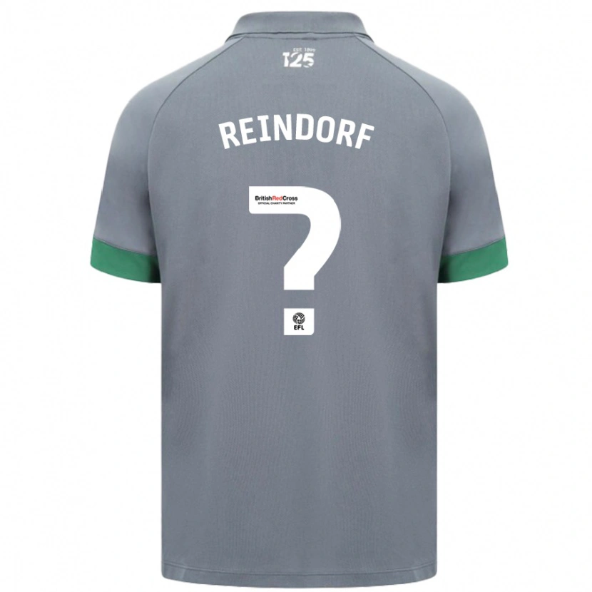 Danxen Niño Camiseta Michael Reindorf #0 Gris Oscuro 2ª Equipación 2024/25 La Camisa