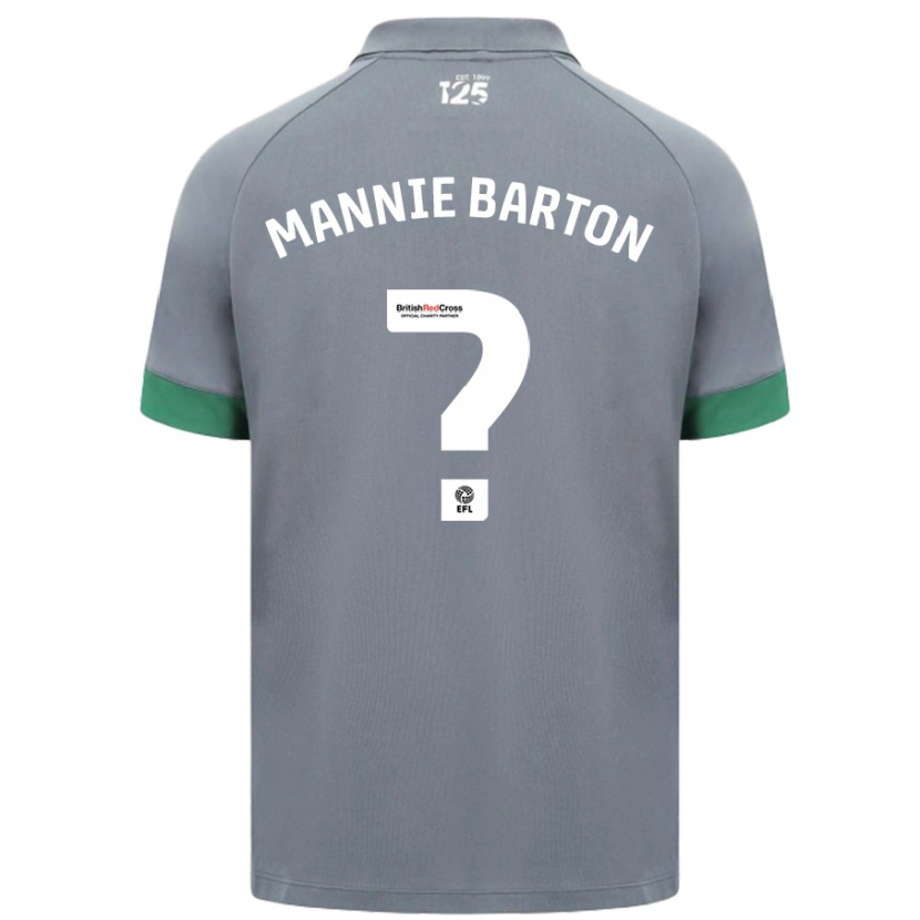 Danxen Niño Camiseta Mannie Barton #0 Gris Oscuro 2ª Equipación 2024/25 La Camisa