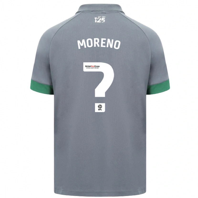 Danxen Niño Camiseta Paul Moreno #0 Gris Oscuro 2ª Equipación 2024/25 La Camisa