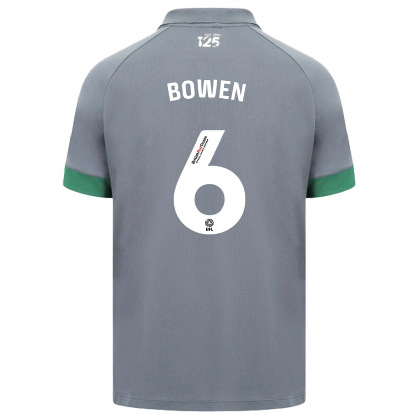 Danxen Niño Camiseta Megan Bowen #6 Gris Oscuro 2ª Equipación 2024/25 La Camisa