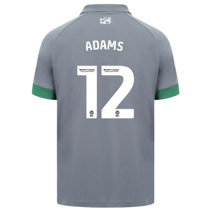 Danxen Niño Camiseta Kelly Adams #12 Gris Oscuro 2ª Equipación 2024/25 La Camisa