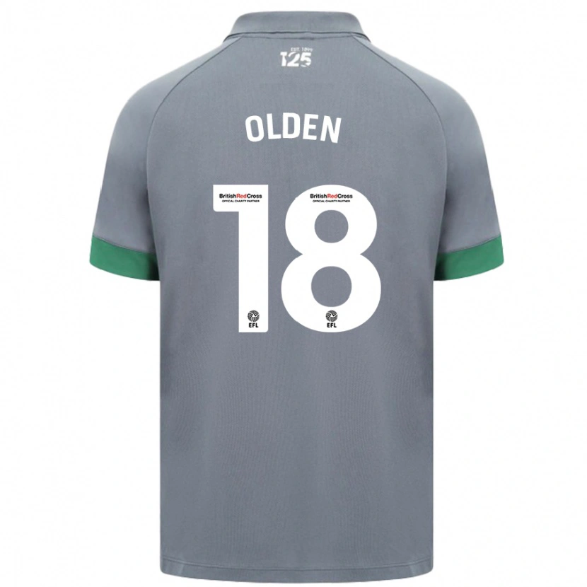 Danxen Niño Camiseta Mackenzie Olden #18 Gris Oscuro 2ª Equipación 2024/25 La Camisa