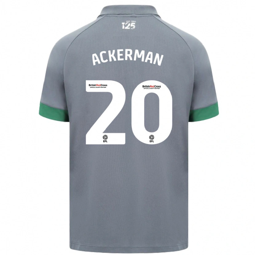 Danxen Niño Camiseta Mali Ackerman #20 Gris Oscuro 2ª Equipación 2024/25 La Camisa