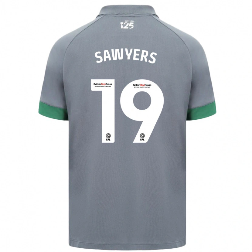 Danxen Niño Camiseta Romaine Sawyers #19 Gris Oscuro 2ª Equipación 2024/25 La Camisa