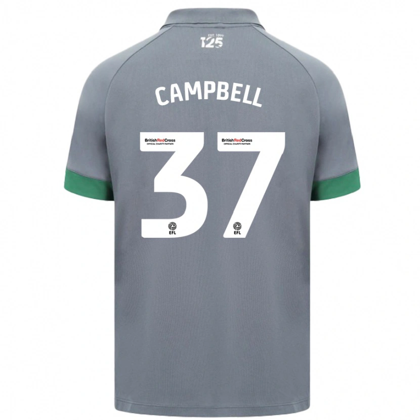 Danxen Niño Camiseta Vontae Daley-Campbell #37 Gris Oscuro 2ª Equipación 2024/25 La Camisa