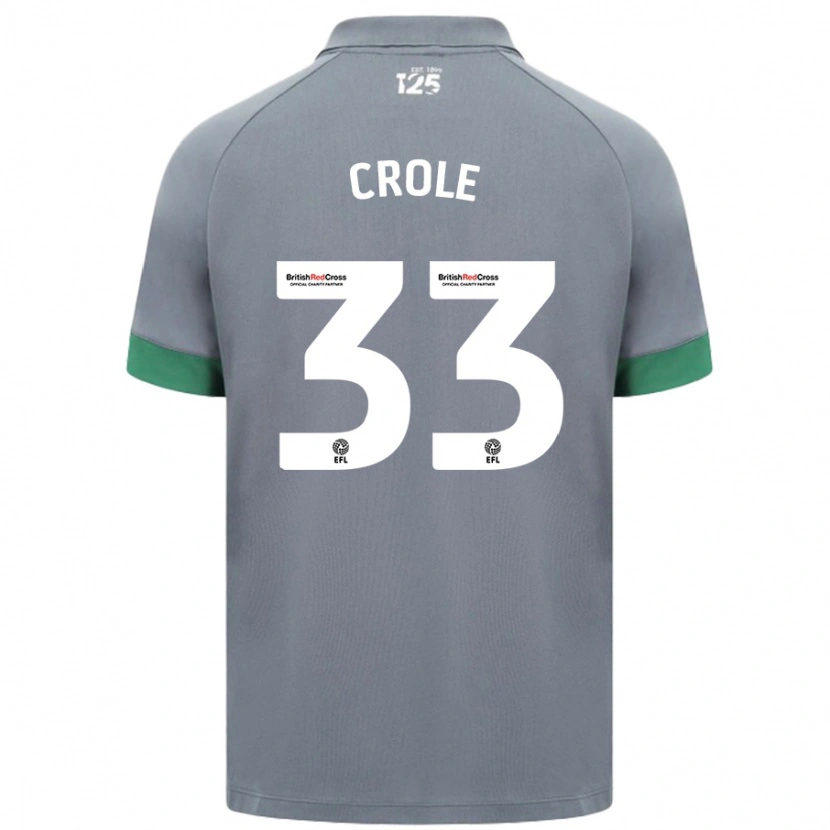 Danxen Niño Camiseta James Crole #33 Gris Oscuro 2ª Equipación 2024/25 La Camisa