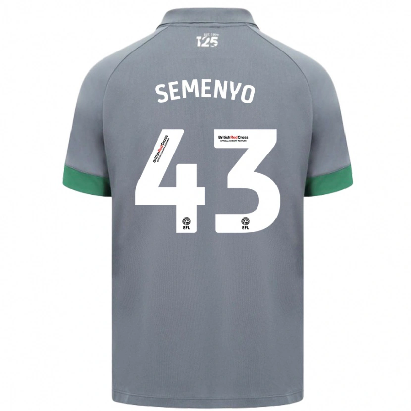 Danxen Niño Camiseta Jai Semenyo #43 Gris Oscuro 2ª Equipación 2024/25 La Camisa