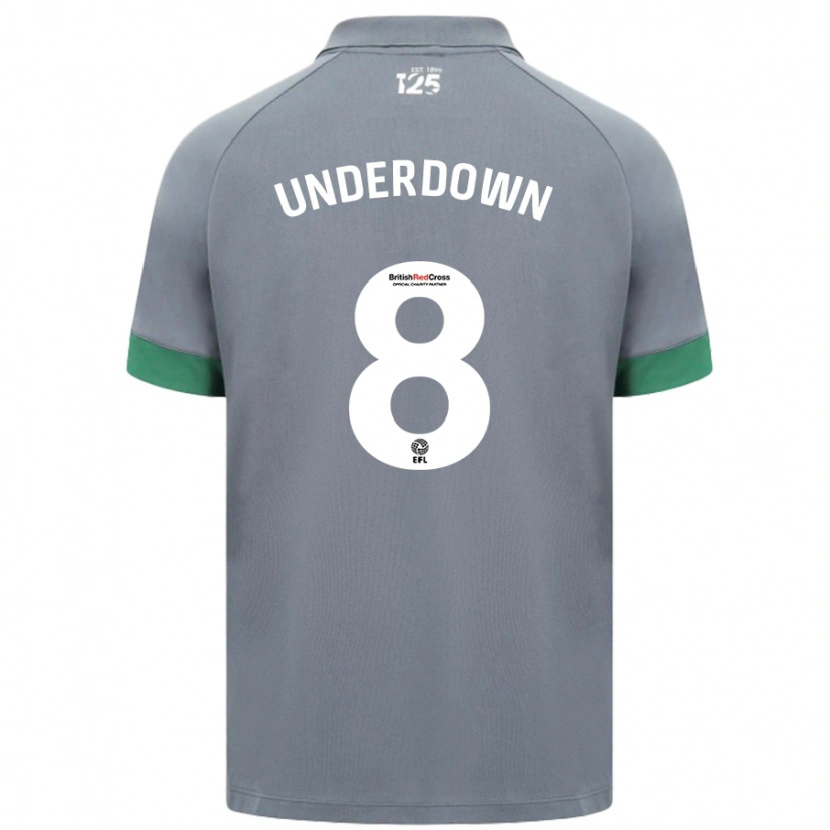 Danxen Niño Camiseta Kanisha Underdown #8 Gris Oscuro 2ª Equipación 2024/25 La Camisa