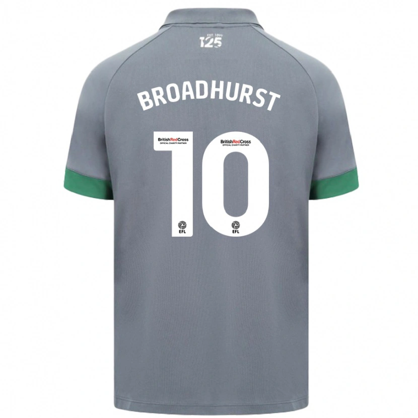 Danxen Niño Camiseta Danielle Broadhurst #10 Gris Oscuro 2ª Equipación 2024/25 La Camisa