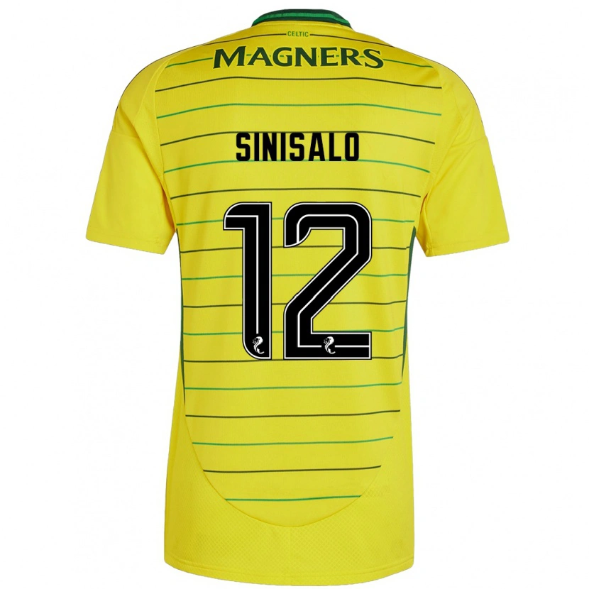 Danxen Niño Camiseta Viljami Sinisalo #12 Amarillo 2ª Equipación 2024/25 La Camisa