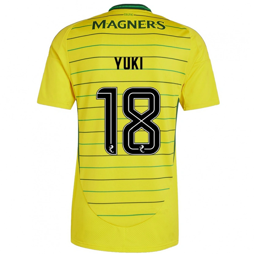 Danxen Niño Camiseta Yuki Kobayashi #18 Amarillo 2ª Equipación 2024/25 La Camisa