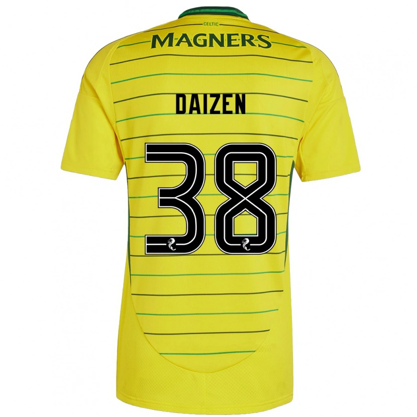 Danxen Niño Camiseta Daizen Maeda #38 Amarillo 2ª Equipación 2024/25 La Camisa