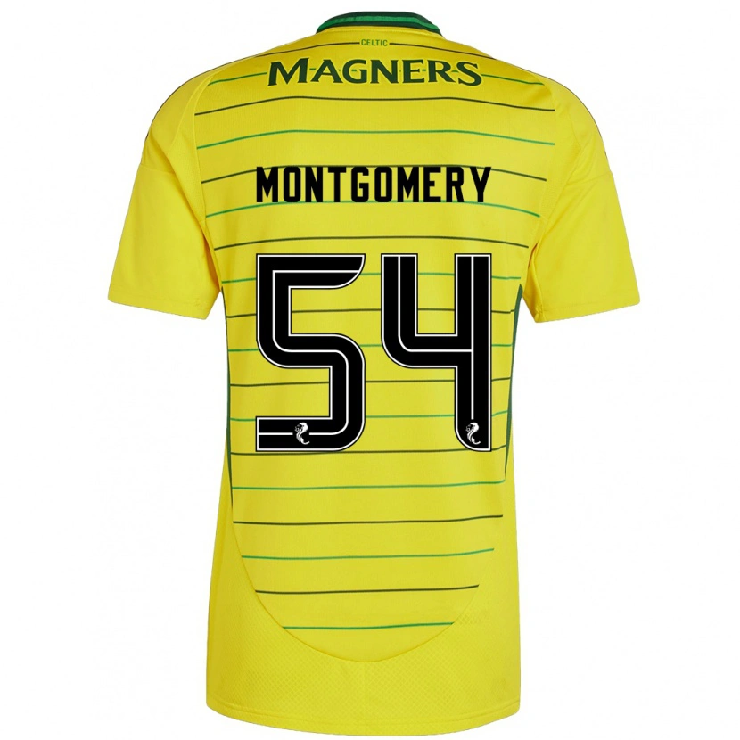 Danxen Niño Camiseta Adam Montgomery #54 Amarillo 2ª Equipación 2024/25 La Camisa