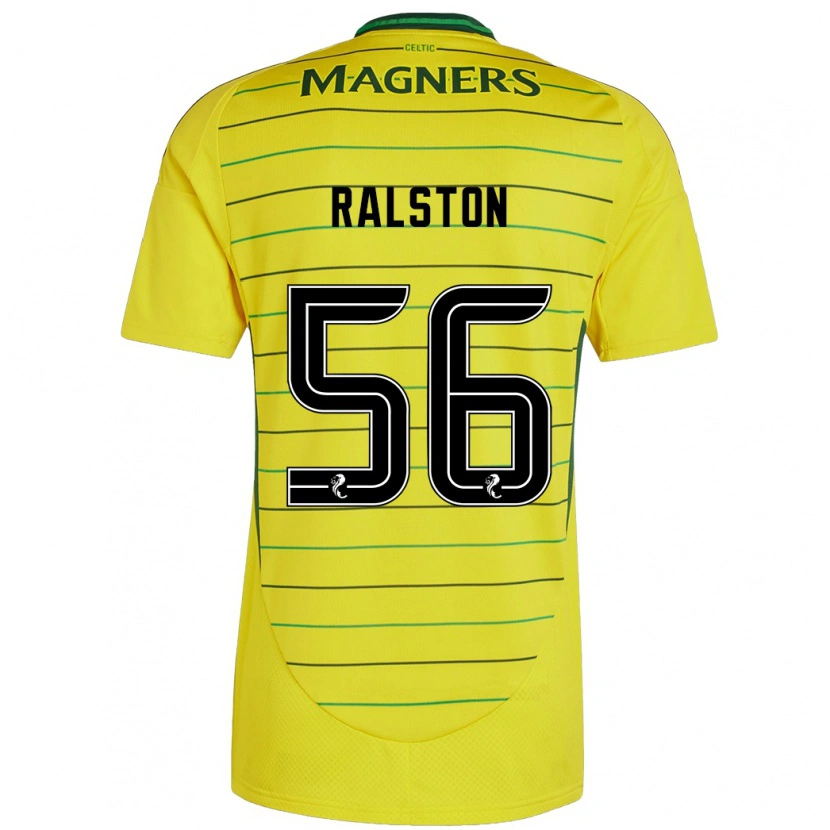 Danxen Niño Camiseta Anthony Ralston #56 Amarillo 2ª Equipación 2024/25 La Camisa