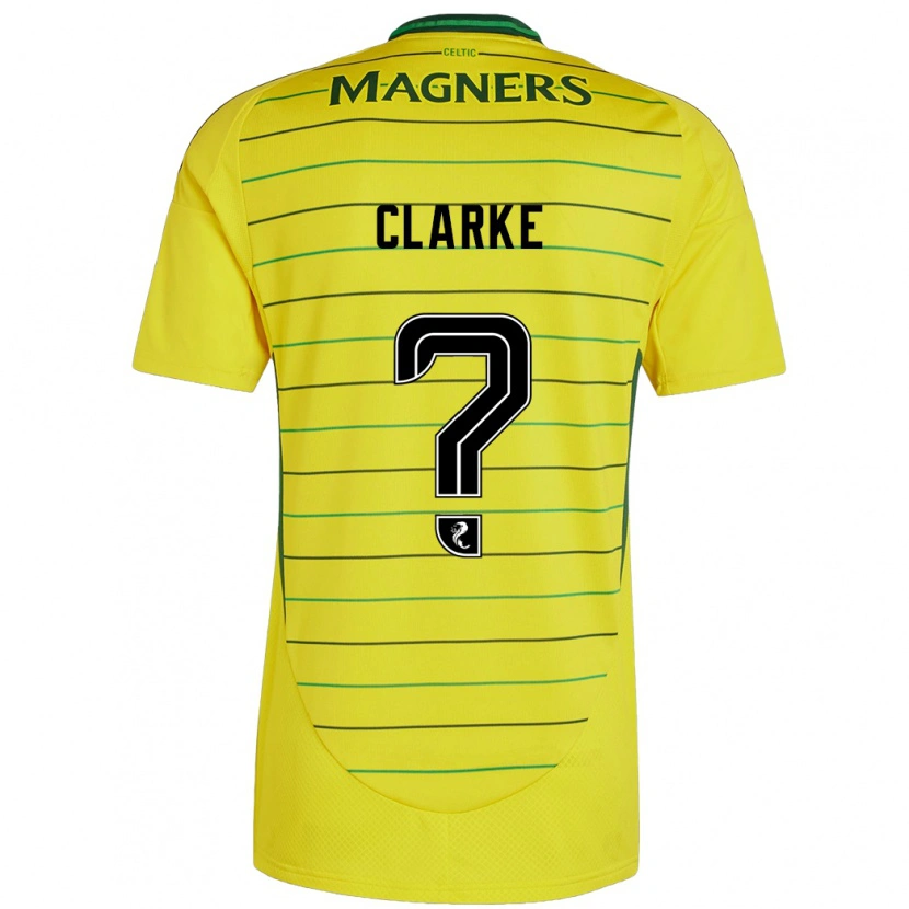 Danxen Niño Camiseta Josh Clarke #0 Amarillo 2ª Equipación 2024/25 La Camisa