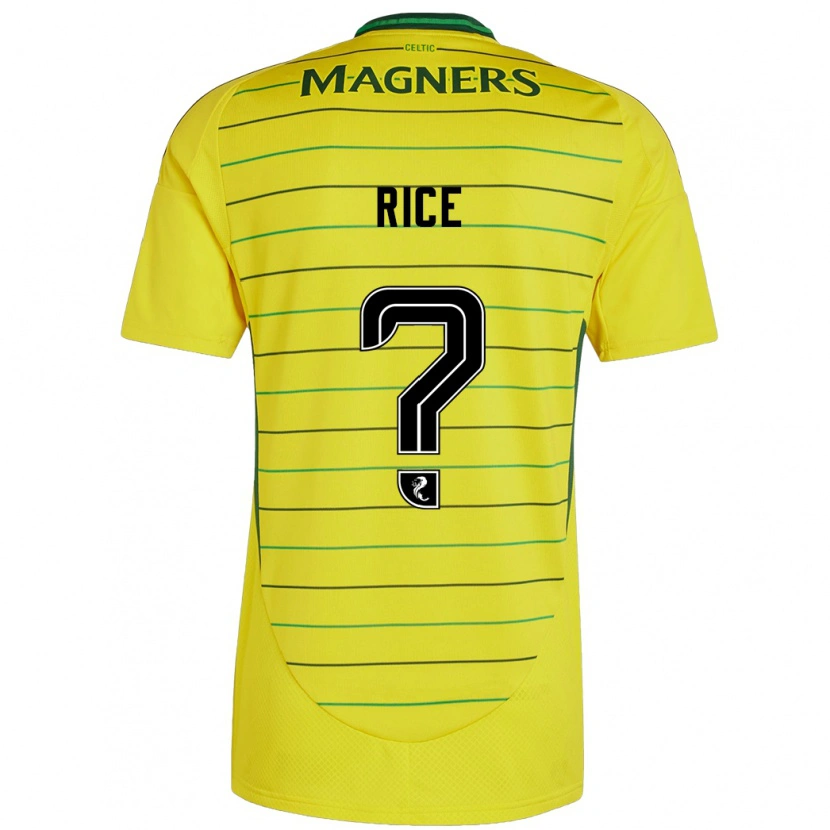 Danxen Niño Camiseta Aidan Rice #0 Amarillo 2ª Equipación 2024/25 La Camisa