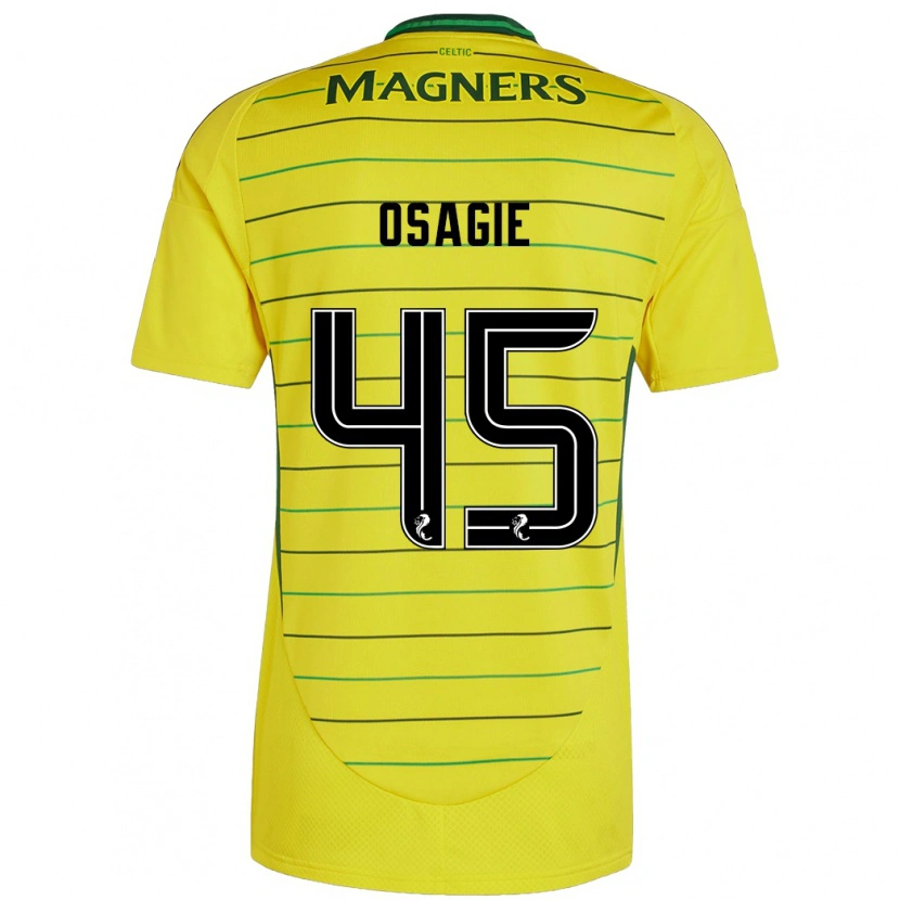 Danxen Niño Camiseta Justin Osagie #45 Amarillo 2ª Equipación 2024/25 La Camisa