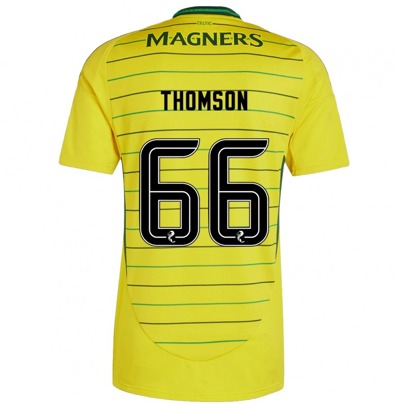 Danxen Niño Camiseta Corey Thomson #66 Amarillo 2ª Equipación 2024/25 La Camisa