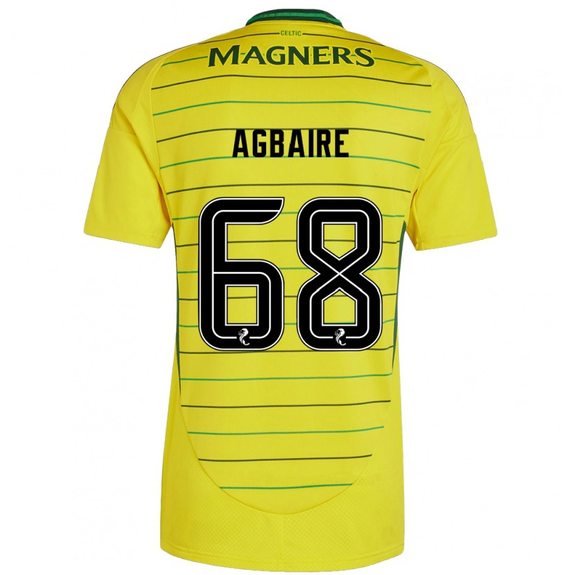 Danxen Niño Camiseta Lenny Agbaire #68 Amarillo 2ª Equipación 2024/25 La Camisa