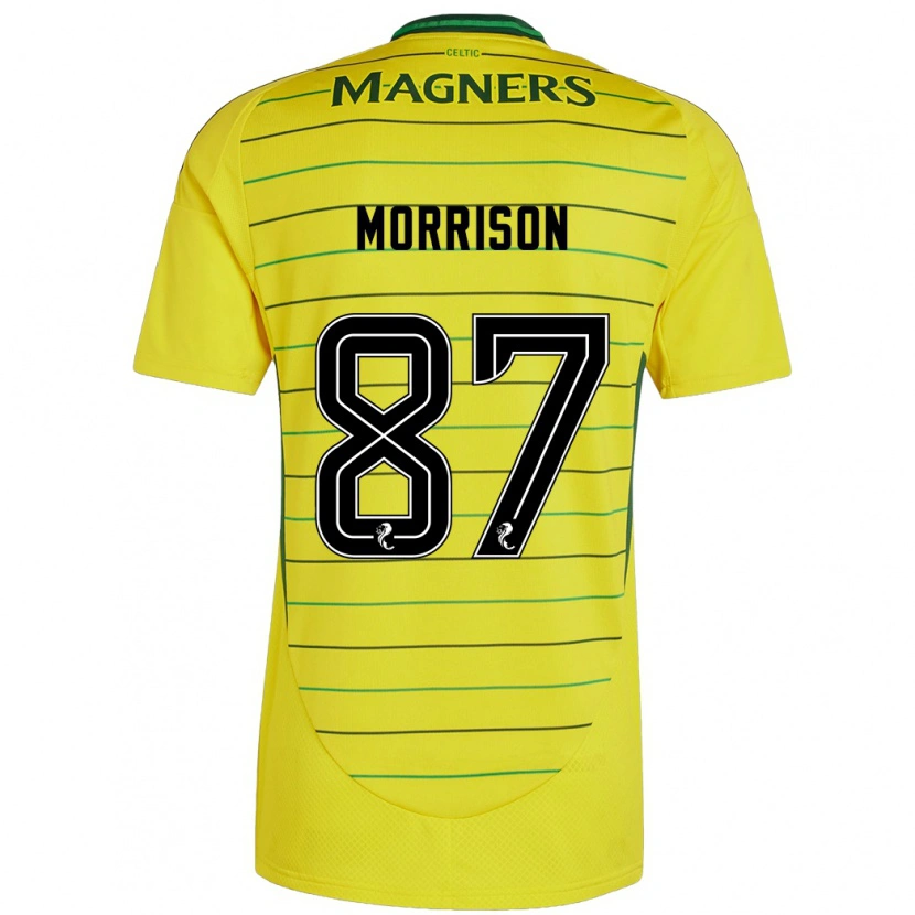 Danxen Niño Camiseta Joe Morrison #87 Amarillo 2ª Equipación 2024/25 La Camisa