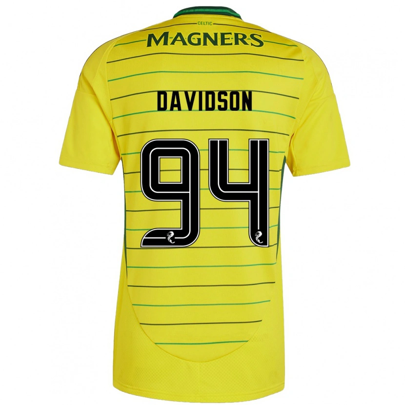 Danxen Niño Camiseta Bruno Davidson #94 Amarillo 2ª Equipación 2024/25 La Camisa