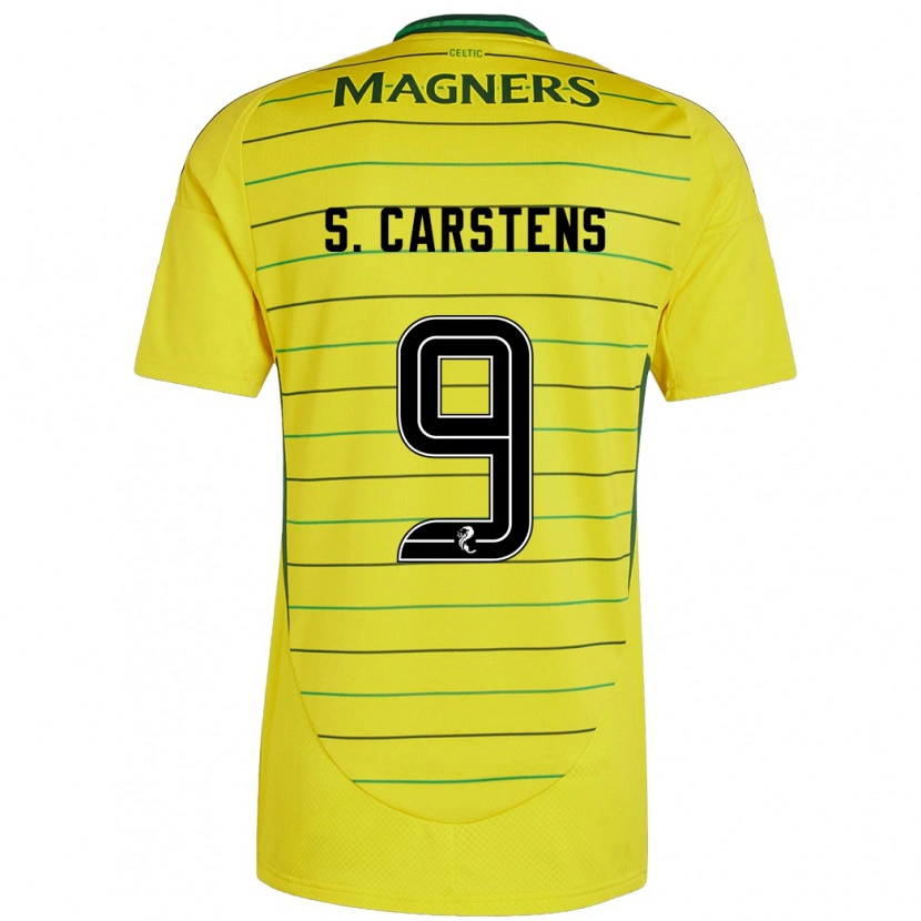 Danxen Niño Camiseta Signe Carstens #9 Amarillo 2ª Equipación 2024/25 La Camisa