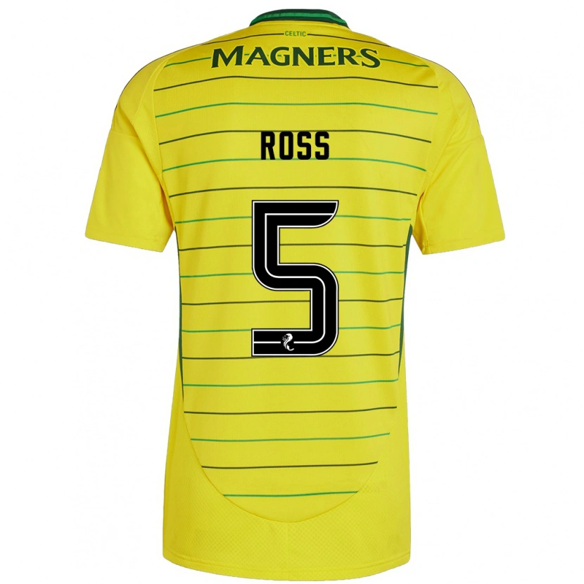 Danxen Niño Camiseta Natalie Ross #5 Amarillo 2ª Equipación 2024/25 La Camisa