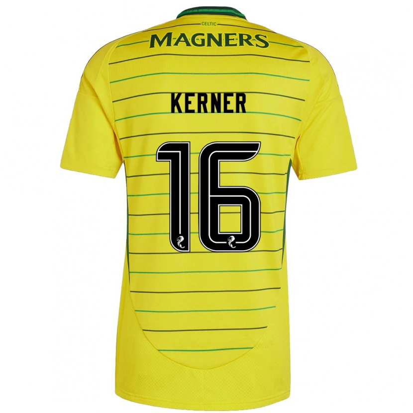 Danxen Niño Camiseta Hana Kerner #16 Amarillo 2ª Equipación 2024/25 La Camisa