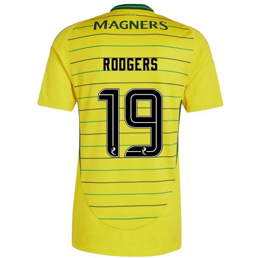 Danxen Niño Camiseta Lisa Rodgers #19 Amarillo 2ª Equipación 2024/25 La Camisa