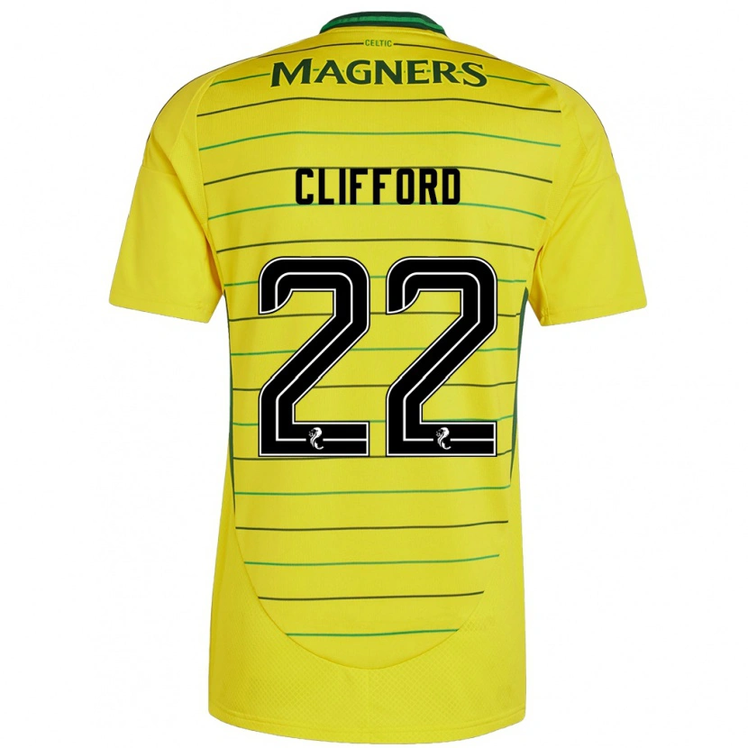 Danxen Niño Camiseta Lucy Ashworth-Clifford #22 Amarillo 2ª Equipación 2024/25 La Camisa