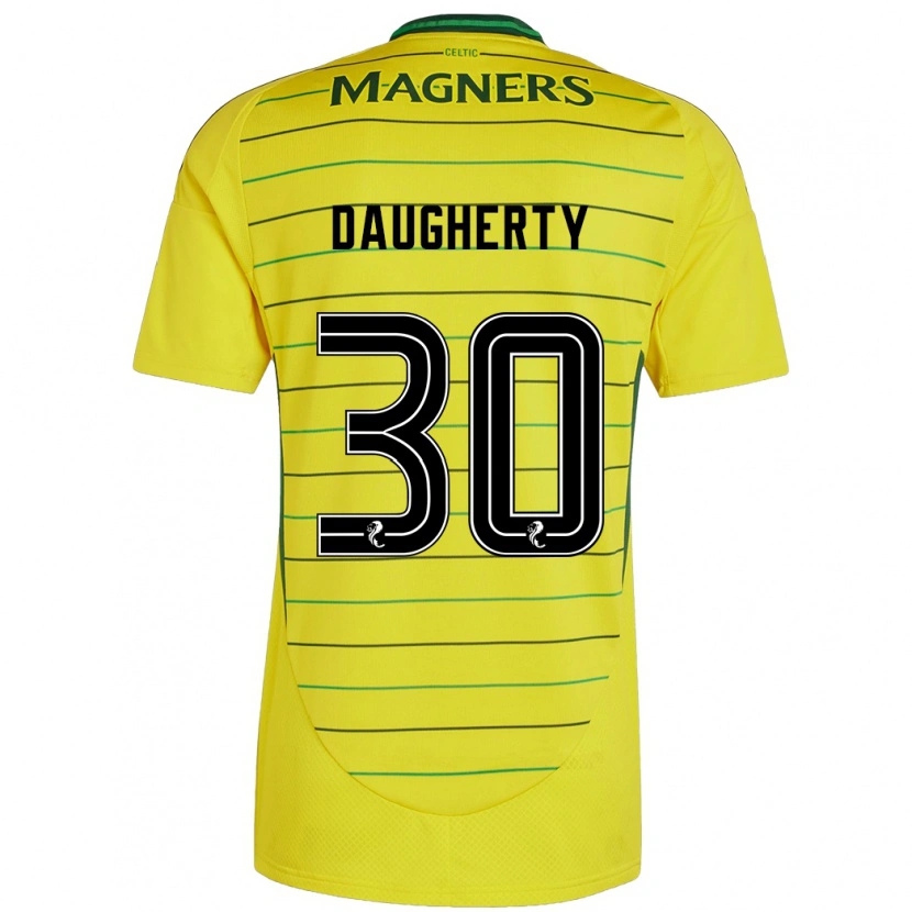 Danxen Niño Camiseta Kelsey Daugherty #30 Amarillo 2ª Equipación 2024/25 La Camisa